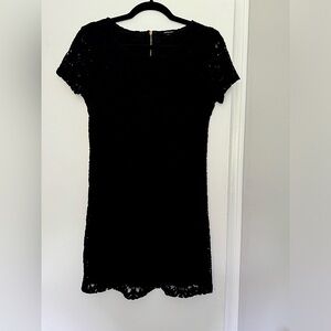 Black lace dress - slip underneath